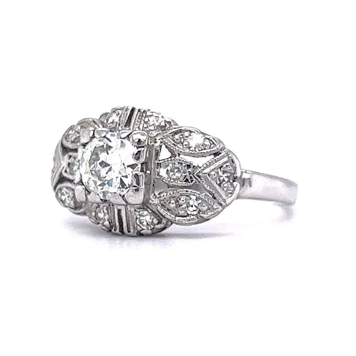Retro Style 1Ct White Round Cut CZ Women’s Engagement Ring 925 Sterling Silver