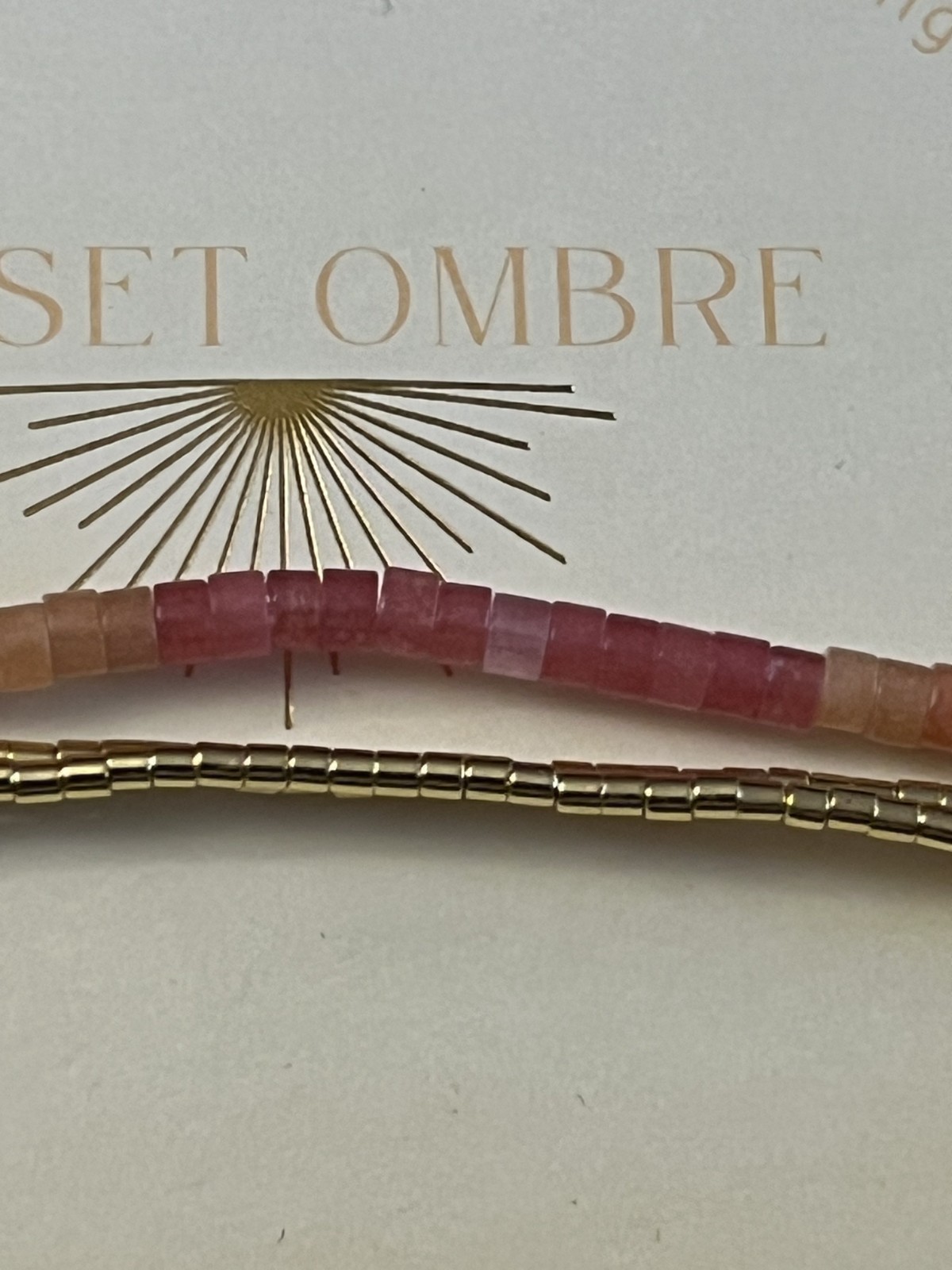 Scout Curated Wears SUNSET OMBRE Bracelet/Neck/Ankle ~Gold, Labradorite Jade