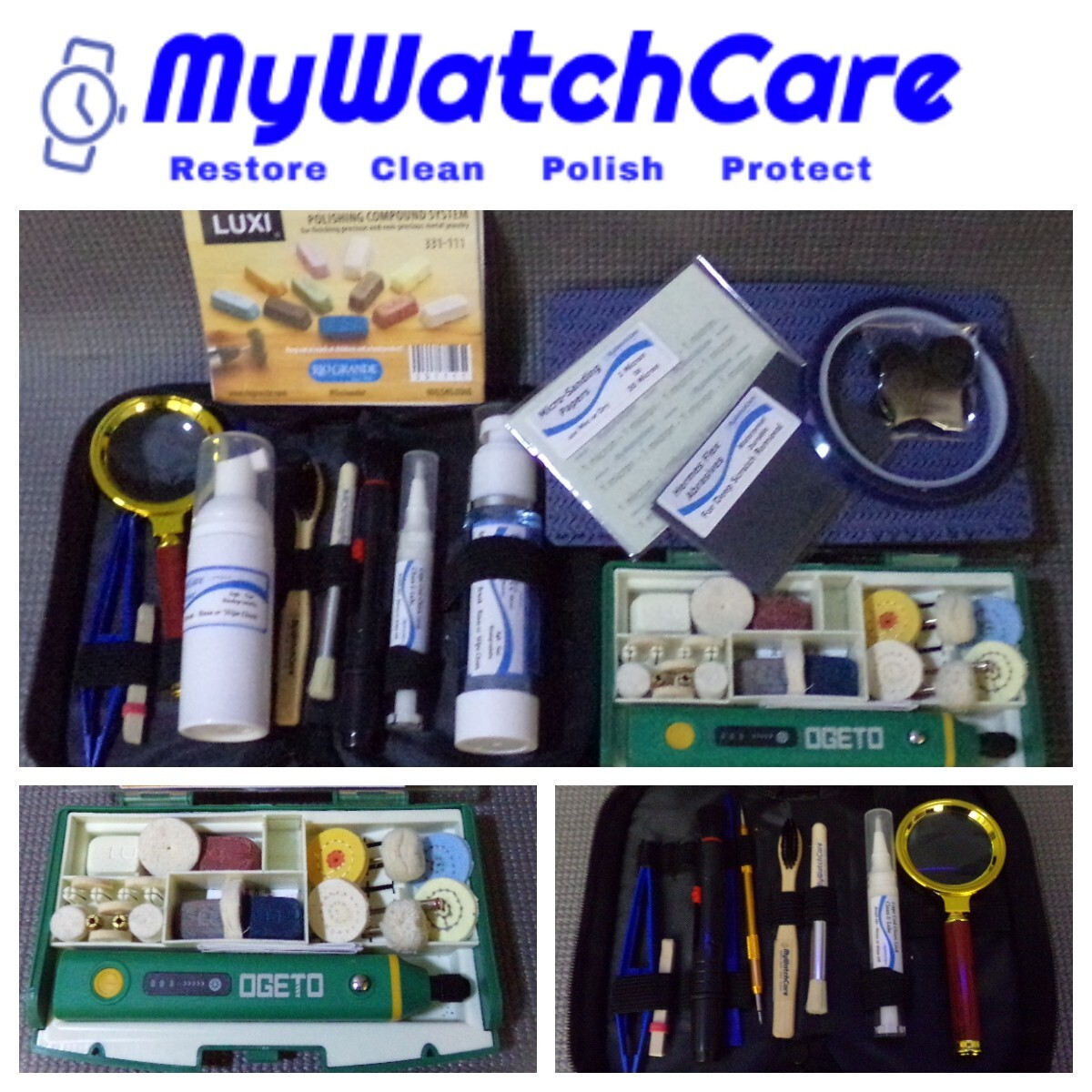 115 pc Watch Scratch Remover, Polishing and Cleaning Kit w/Step by Step Guide