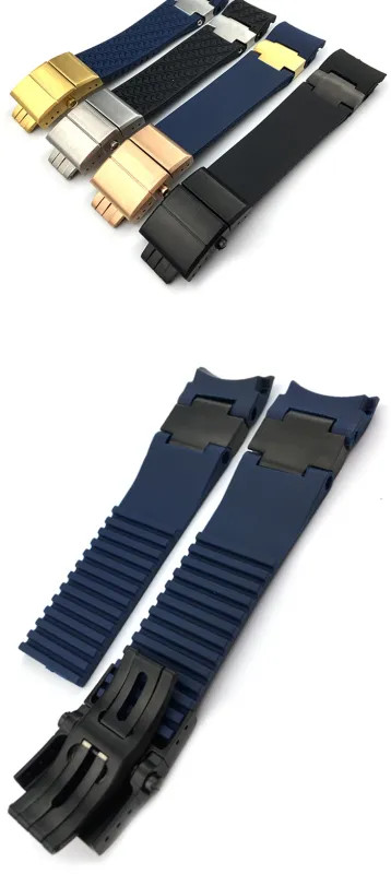 22 25mm Silicone Watch Band Strap For Ulysse Nardin DIVER 263 Bracelet