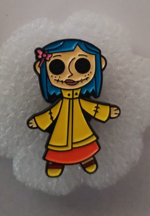 CORALINE DOLL-PIN-2 OR MORE PINS $5.49 SHIPPING-SPEND $20 SHIPPING IS FREE