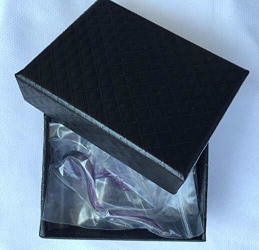 2Pcs Purple Ear Glass Spiral Tapers Plugs Tunnels Expander Hanger 00g(10mm)