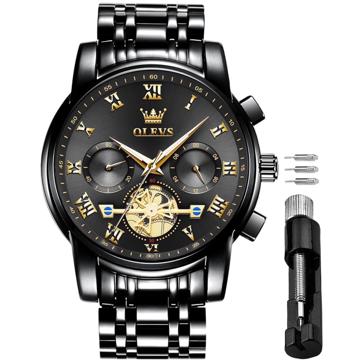 Waterproof Men’s Watch with Chronograph & Adjustable Band – Fashion Essential