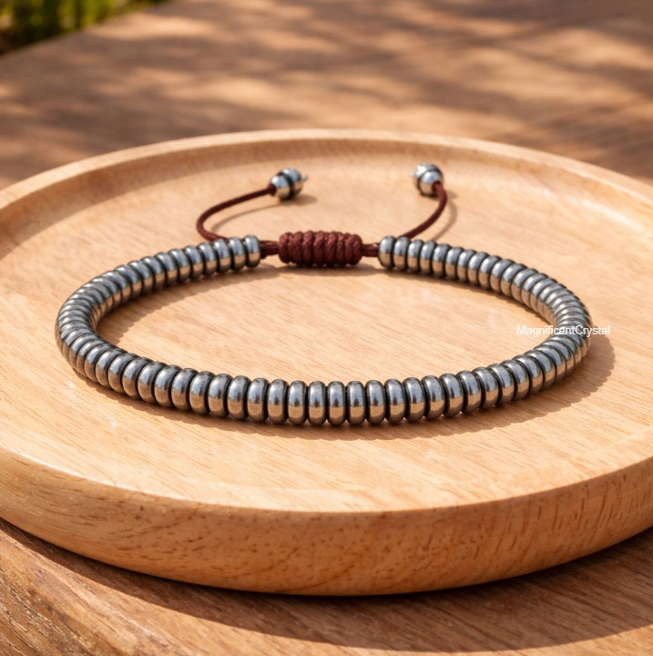 High Quality Black Hematite Bracelet Healing Protection Men Stone Reiki Jewelry