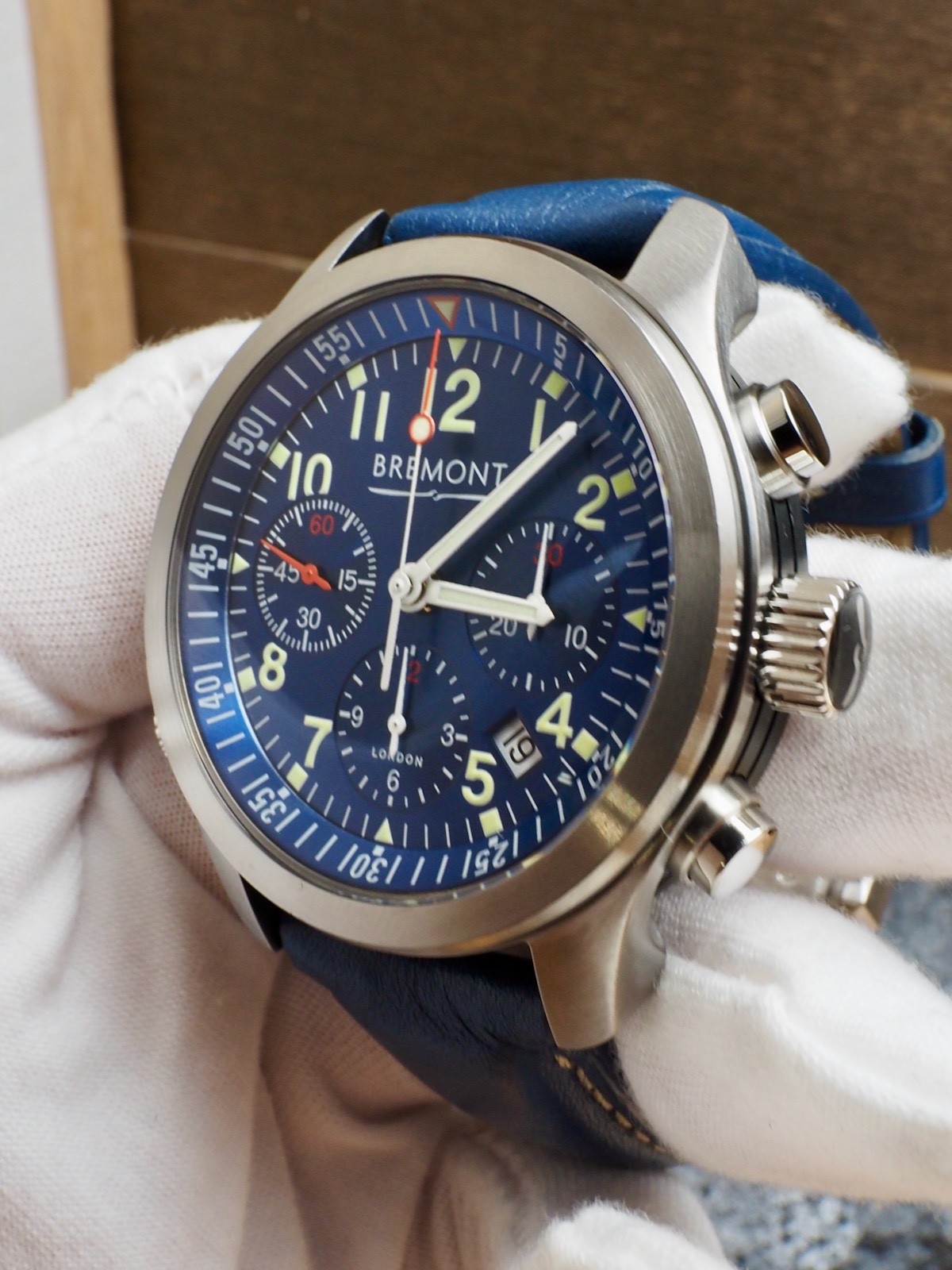 Bremont Pilot Chronograph Blue ALT1-P2 95% LNIB Best Color Dial Discontinued