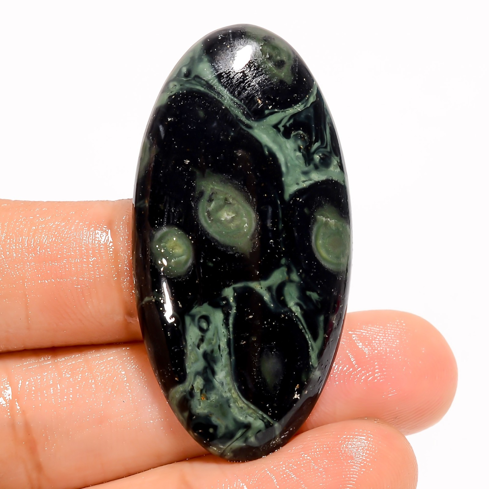 50.5 Ct Natural Star Galaxy Jasper Oval Shape Cabochon Loose Gemstone 45X23X6 mm