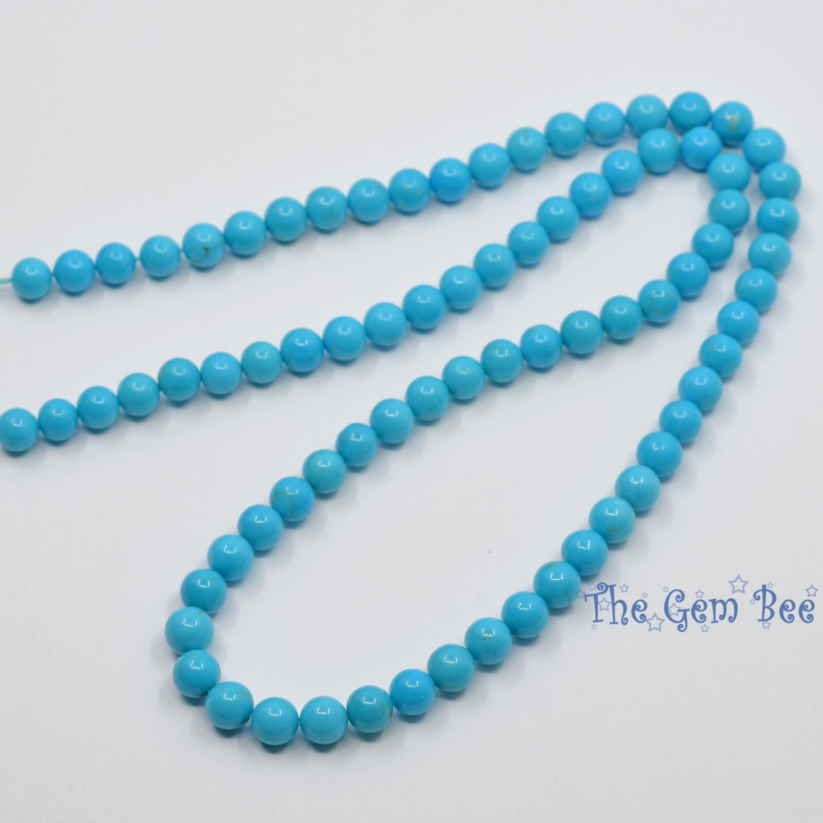 5mm-5.7mm Sleeping Beauty Turquoise Smooth Round Rondelle 16 inch strand