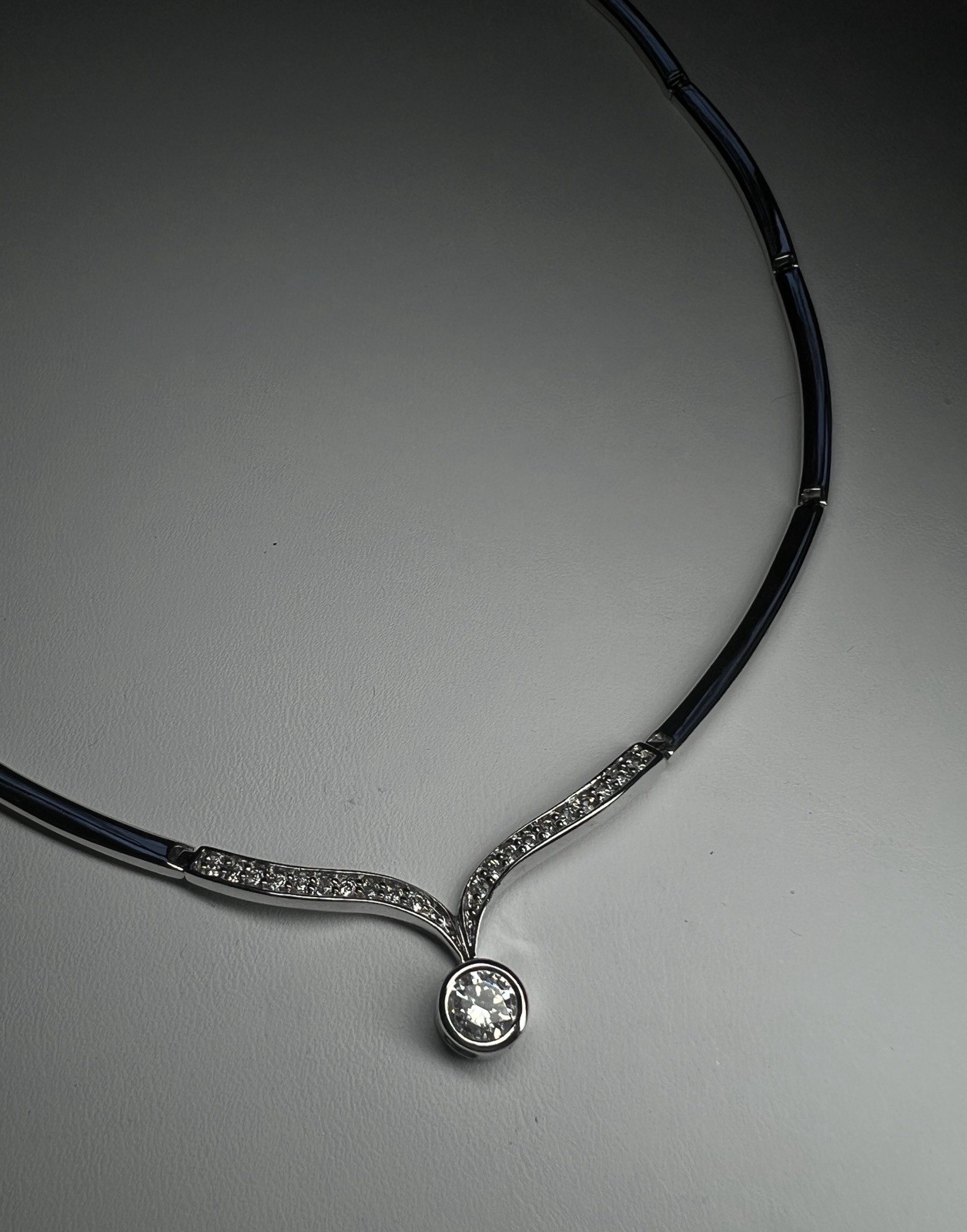 QVC Diamonique Sterling Silver Necklace in Pristine Condition