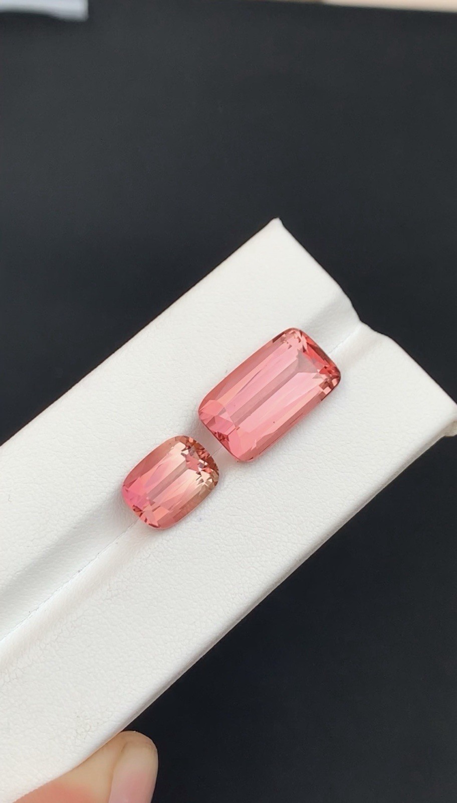 Natural Pink Tourmaline Octagon Cut Pair Faceted Transparent Loose Gemstones