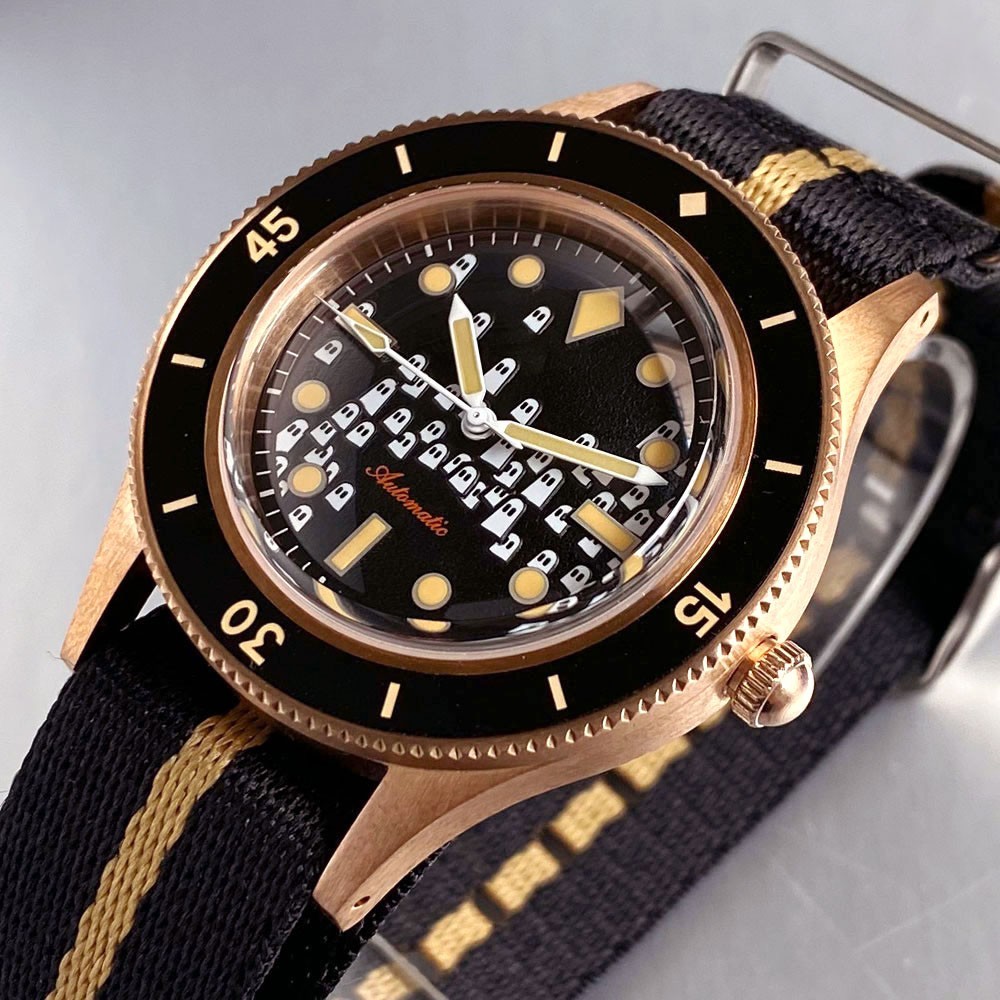50-Fathoms 40mm Solid Bronze 20ATM Automatic Men Watch Japan NH35 PT5000 Movt