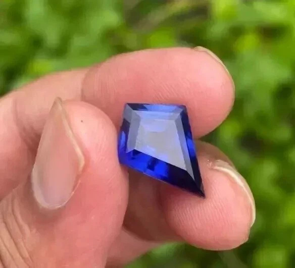 Natural 15.02 Ct Ceylon Blue Sapphire Fancy Cut Certified Loose Gemstone+ Gift