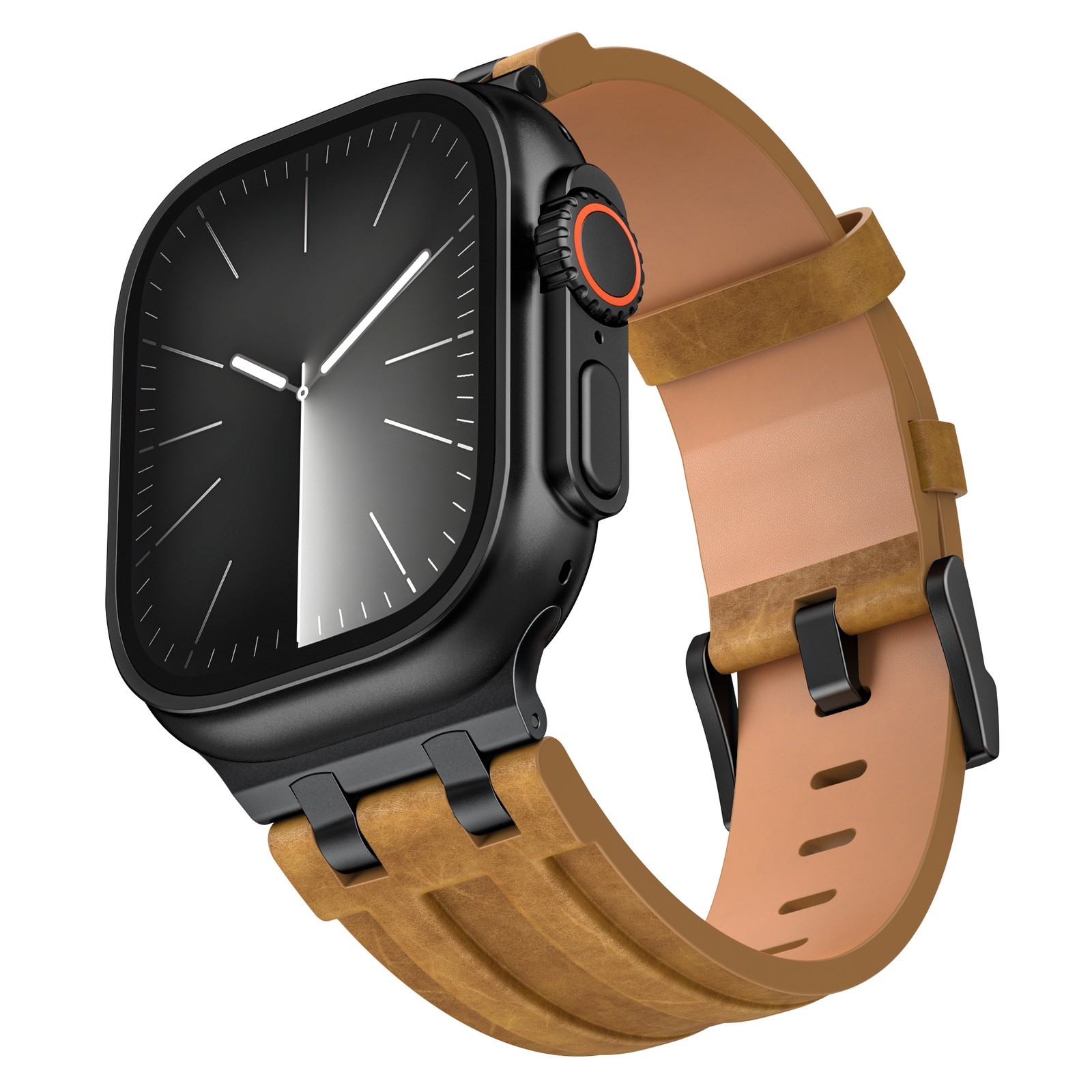 Leather Band for Apple Watch Ultra 49mm 46mm 45mm 44mm 42mm Replacement Strap
