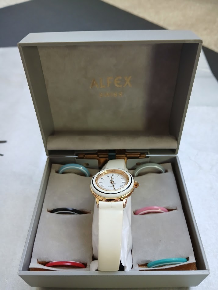 ALFEX of Switzerland Woman’s Quartz Watch Vintage 1988 Original Box & Papers