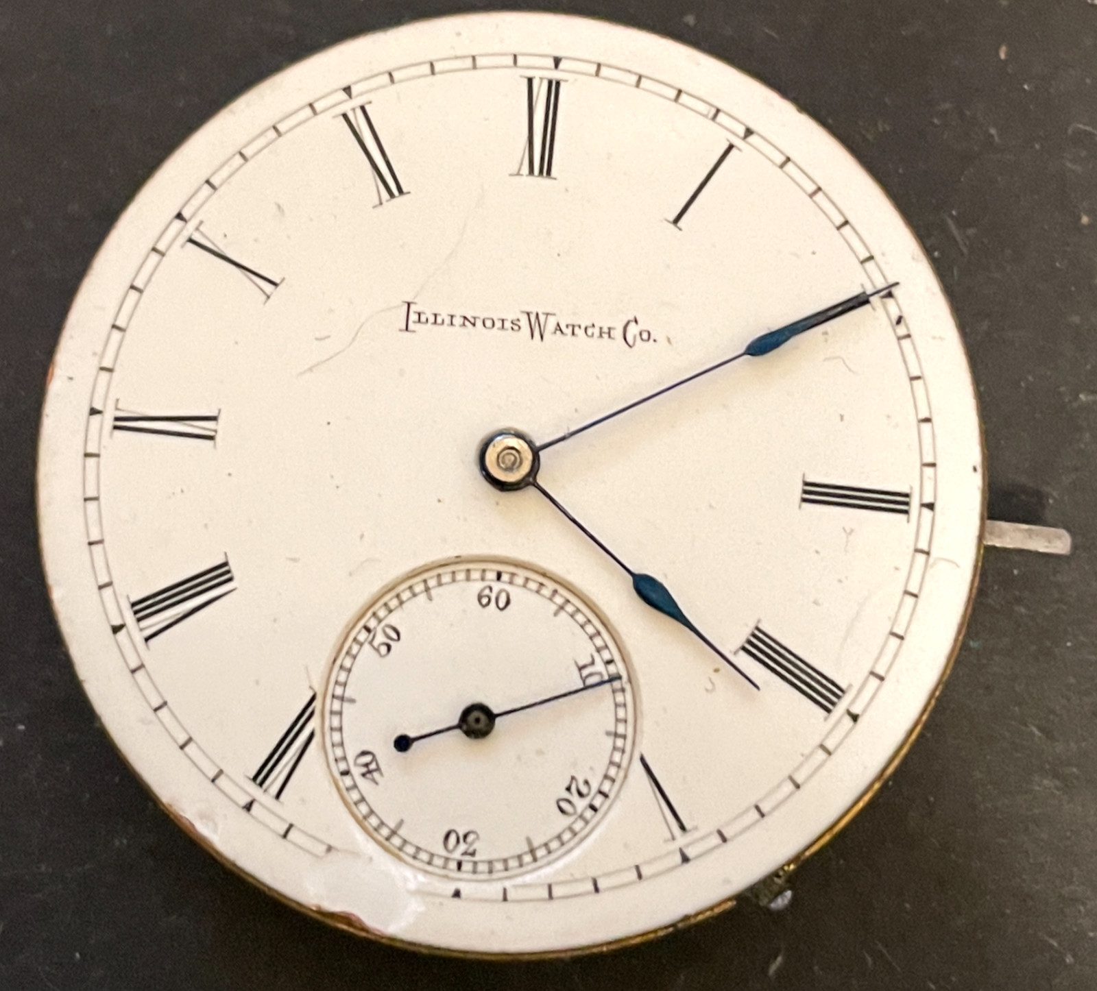 Antique 1884 Illinois Grade 151 Pocket Watch Movement Running Ticks 8s 7j USA