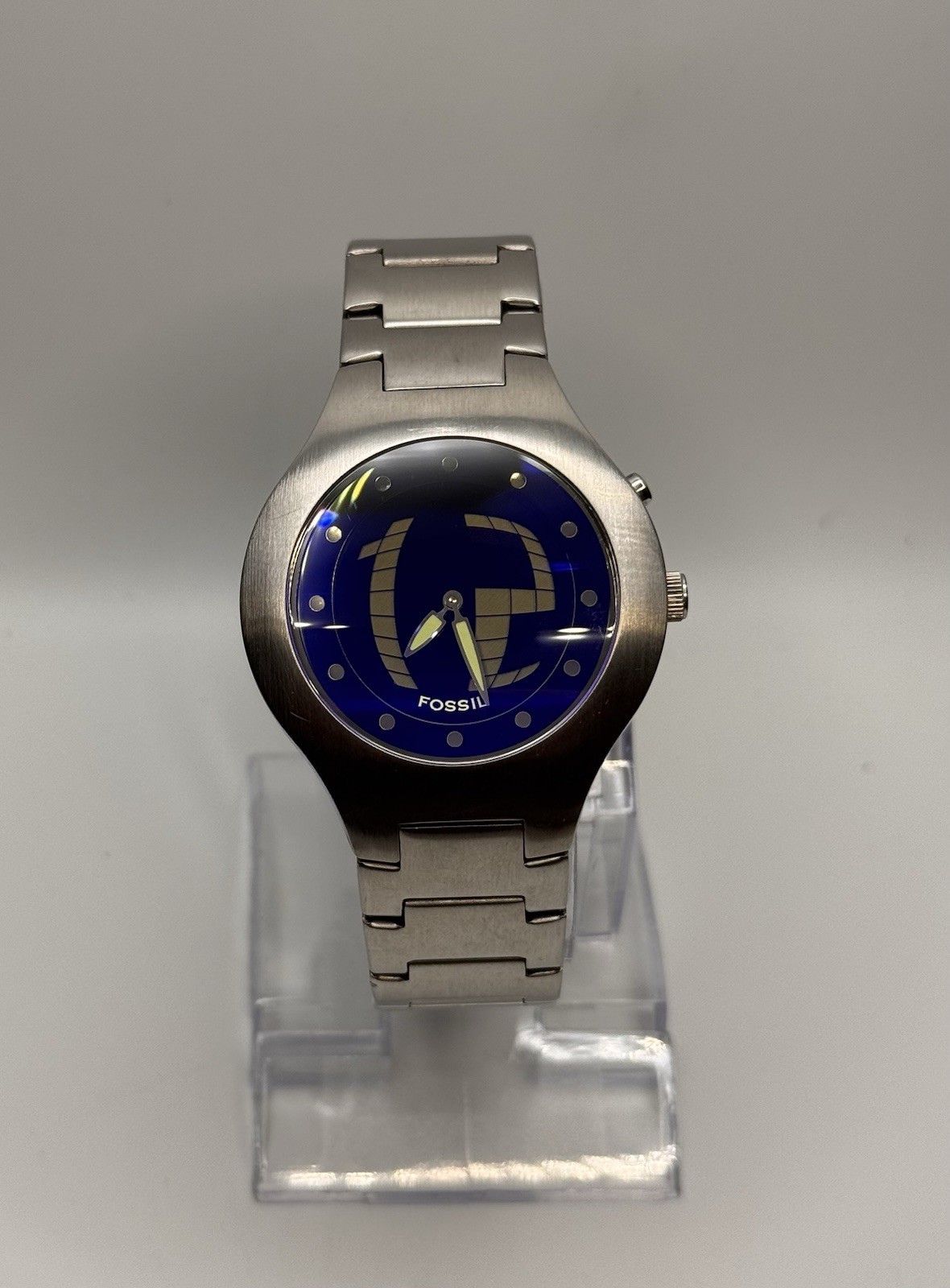 FOSSIL Big Tic JR-8052 Digital Analog Deep Blue Mens Wrist Watch ￼