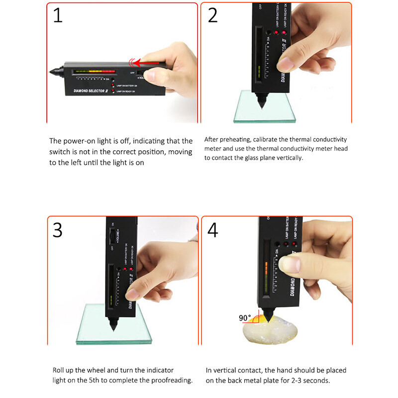 Portable Diamond Gem Tester Selector Gemstone Platform Jeweler Tool Testing Pen