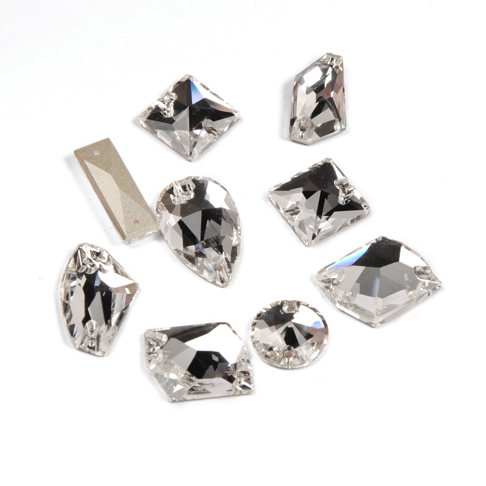 Crystal Clear Color Different Shape and Size Sew on Rhinestones DIY Sewing Beads