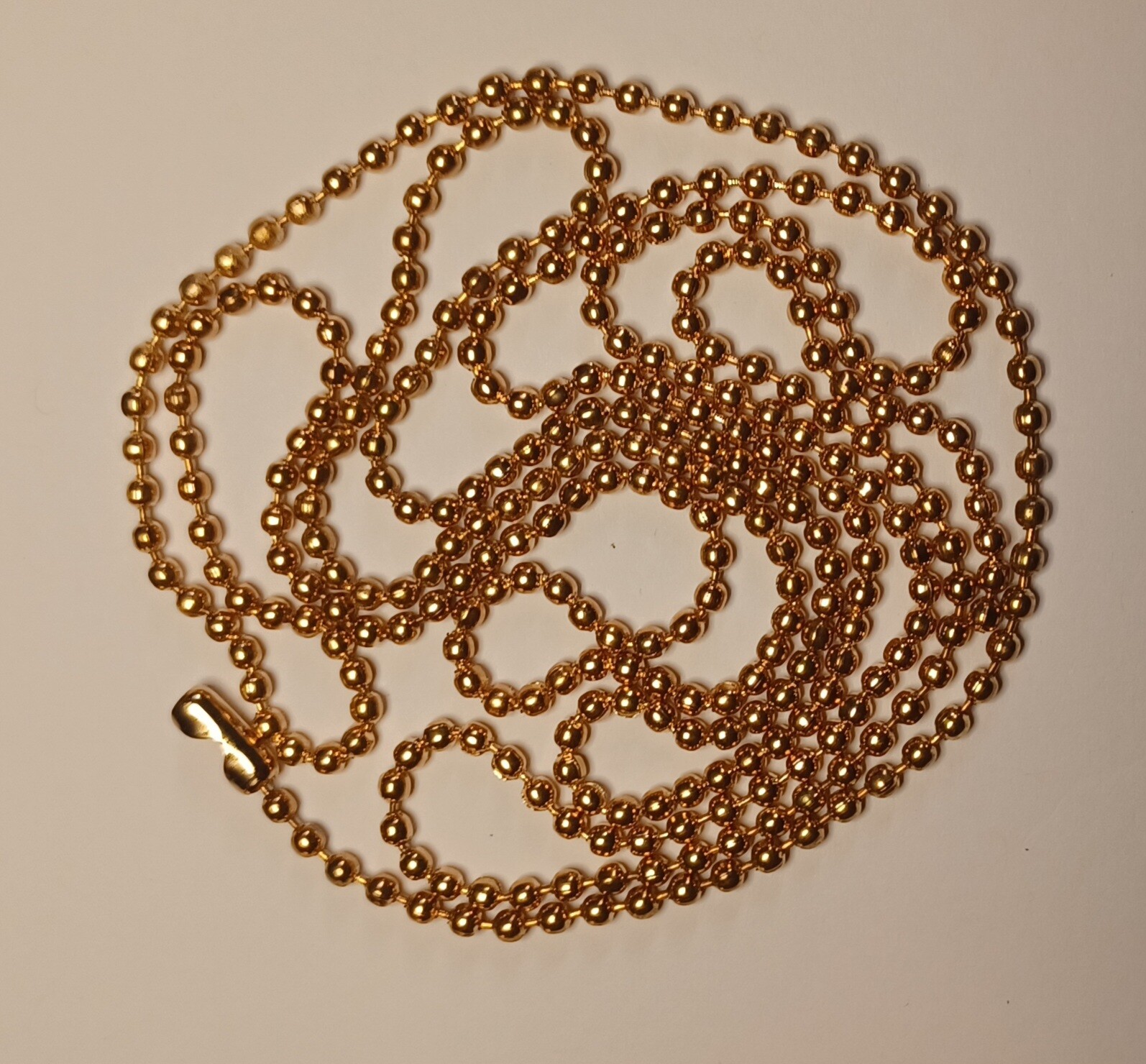 Light Copper 24″25″27″28″30″33″34″36″40″ Military 2.4mm Ball Bead Dog Tag Chain