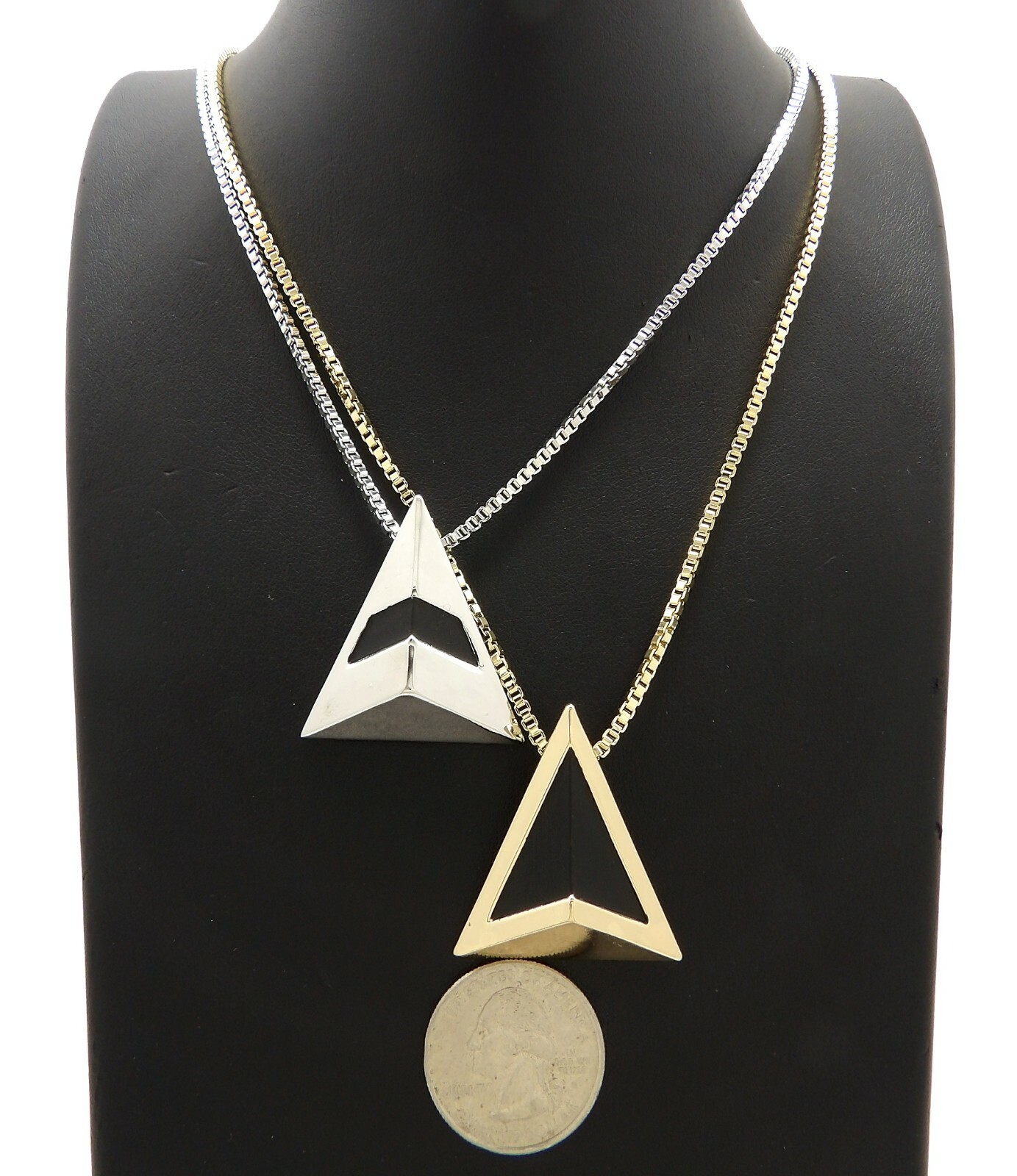 Daft Punk Get Lucky Pendant & 18″ 20″ 24″ Box Chain Chain Hip Hop Necklace Set