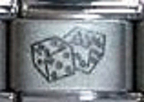 DOUBLE DICE LASER WHOLESALE ITALIAN CHARM 9MM K3