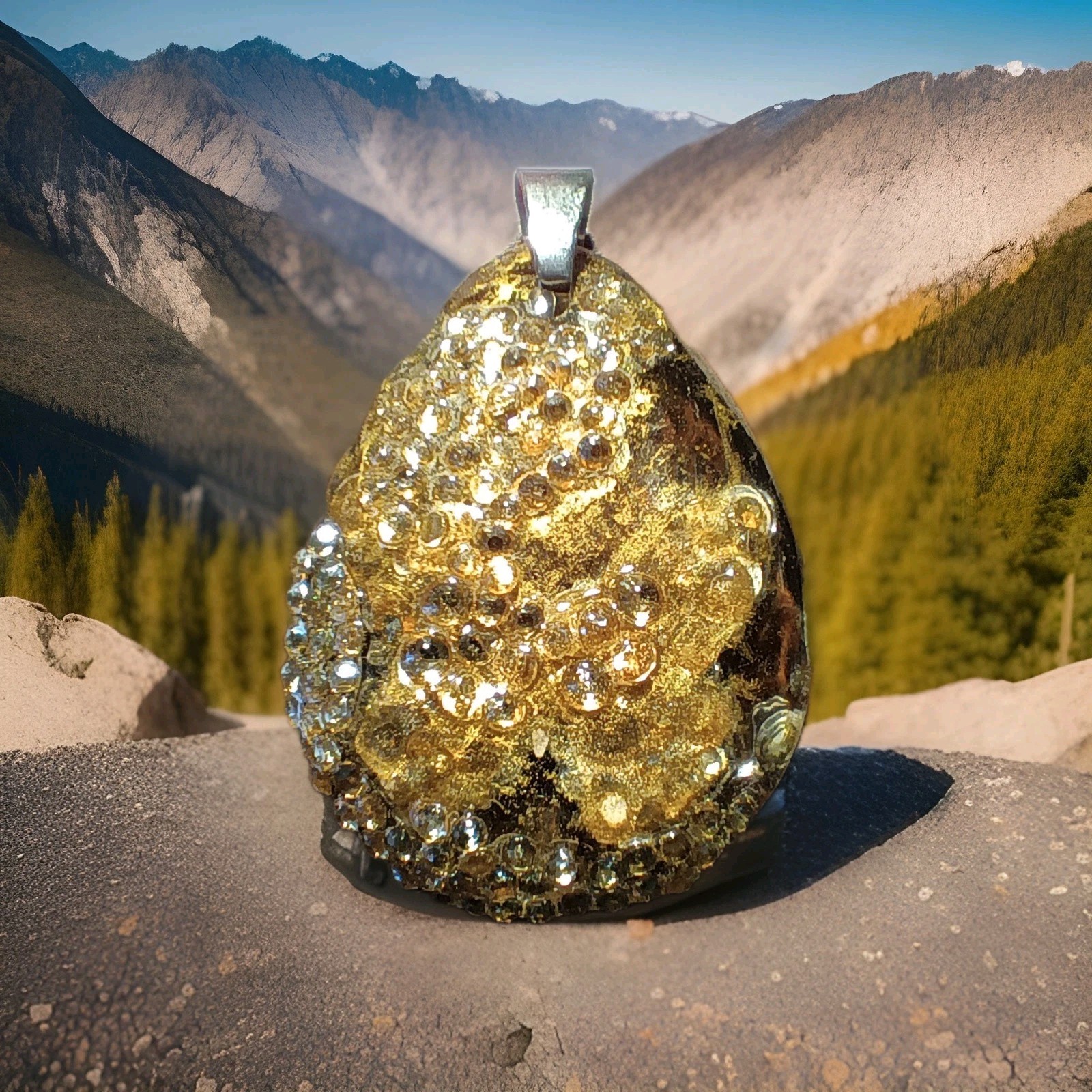 Crystal Butterfly Pendant Necklace, Reversible The Budget Friendly Perfect Gift!