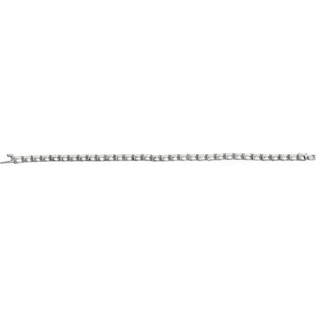 Lab Grown 6.50 Ctw. Pear Cut Diamond Tennis Bracelet 7 Inches