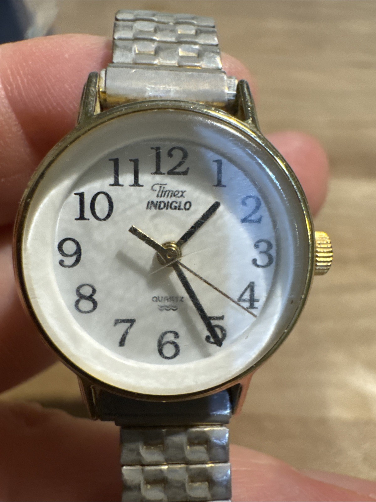 Timex Easy Reader Indiglo Women’s Watch Stainless Steel Expansion Band Untested