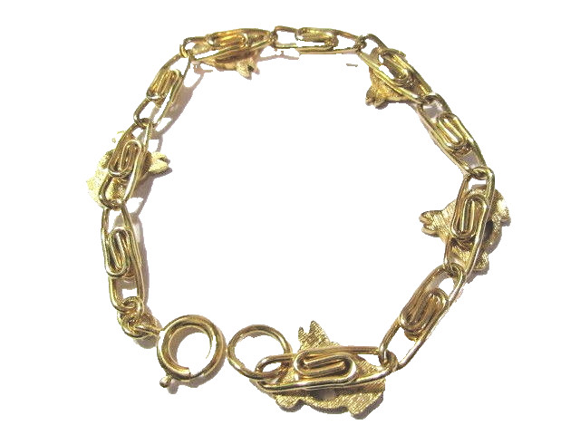 VINTAGE HORSE HEAD CLOISONNE ENAMEL LINK BRACELET BROWN BLACK WHITE PRETTY GIFT