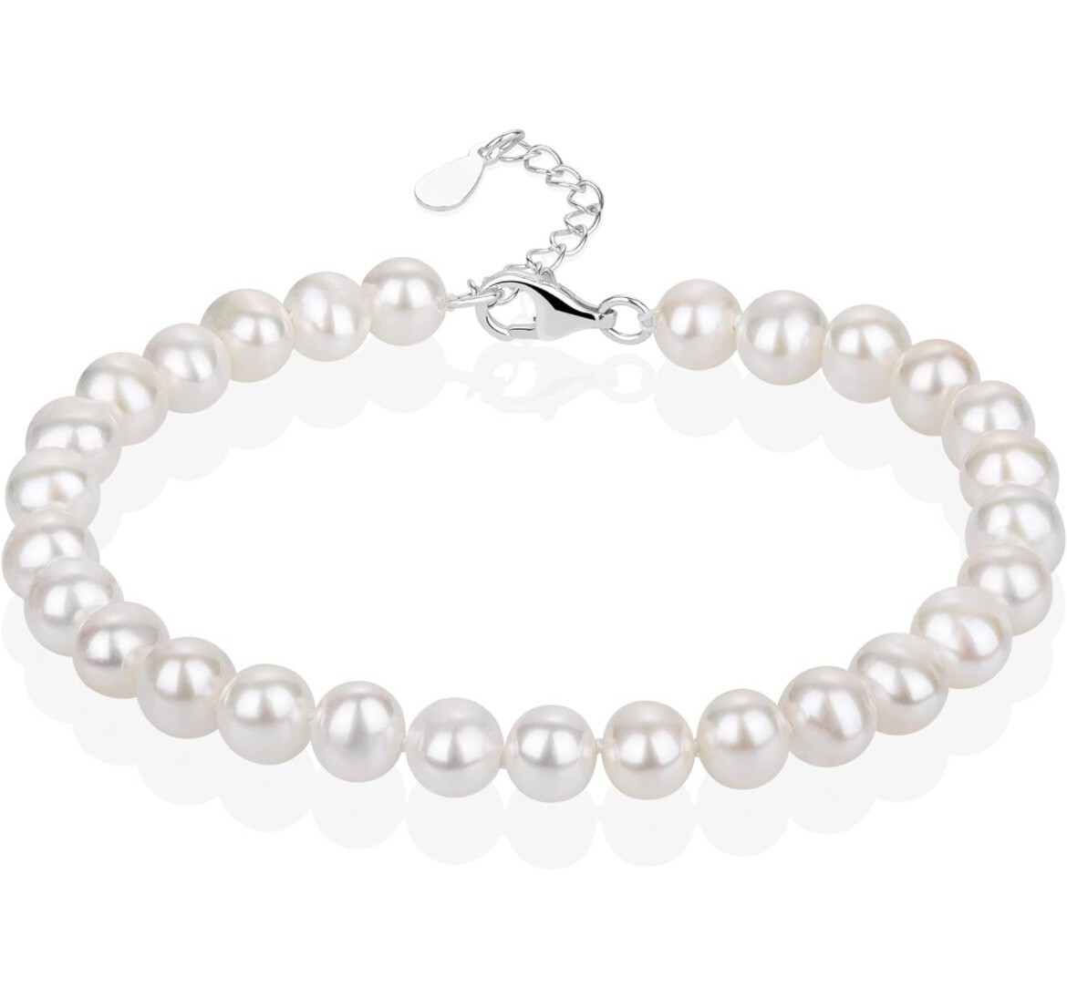 2PK Stainless Steel And Fresh Water Pearl Jewelry Bracelet Necklace Jewelry Set