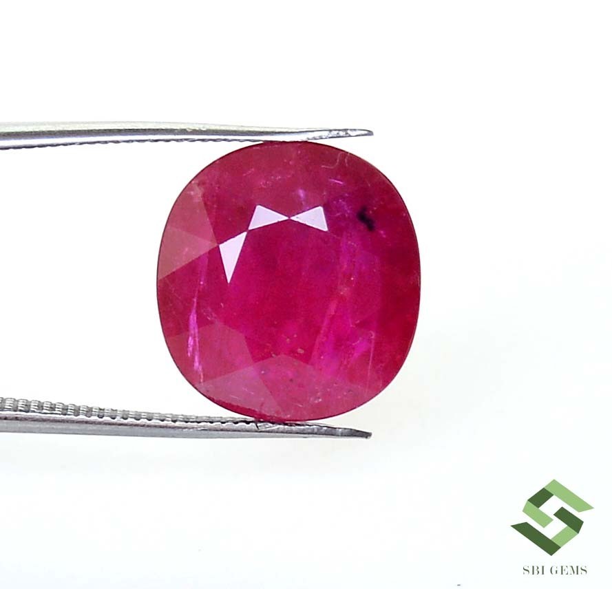 14.50×13.50 mm IGI Certified Natural Ruby Cushion Cut 11.20CTS Mozambique Gems