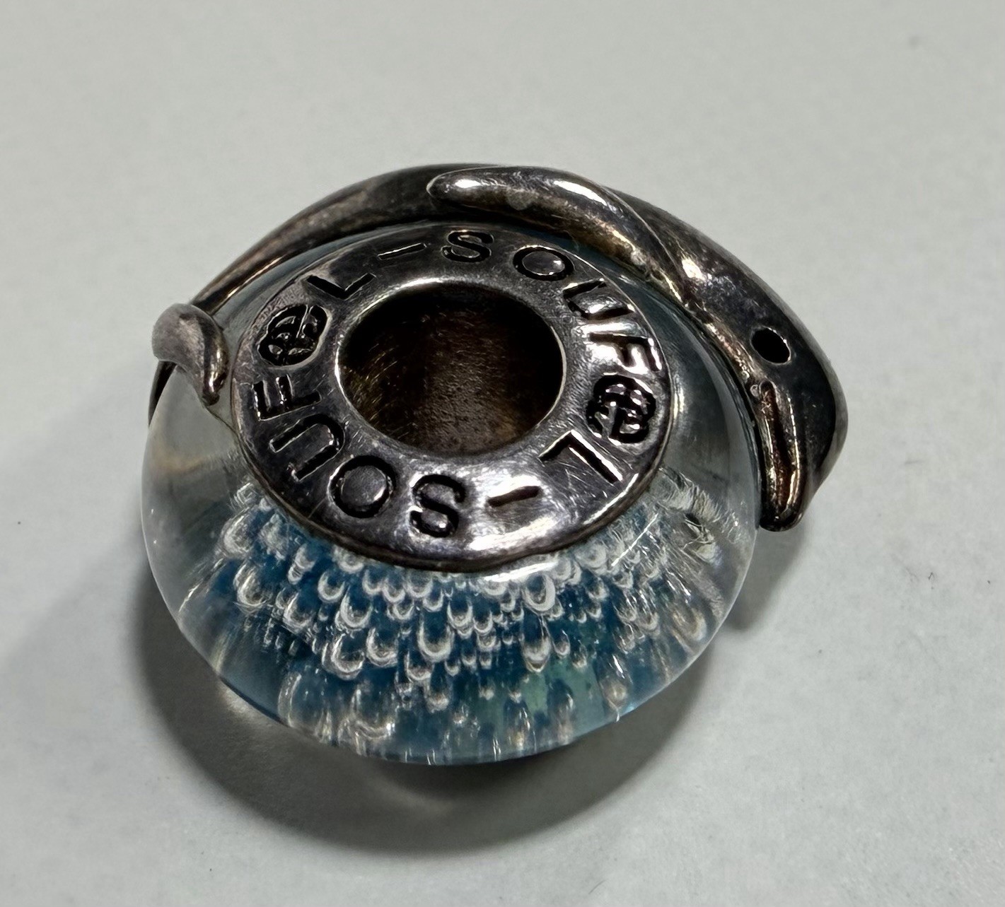 Soufeel Sterling Silver Jumping Dolphin Core Charm Murano Glass