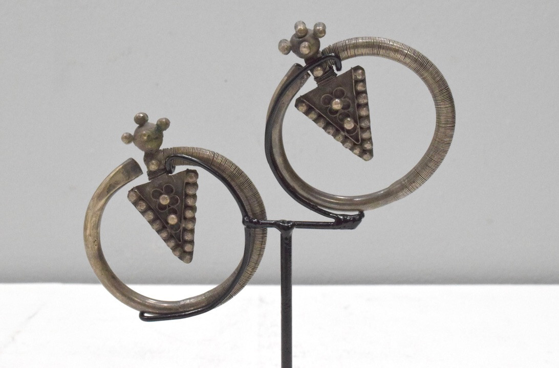 Southeast Asian Hmong Old Silver Arrow Earrings