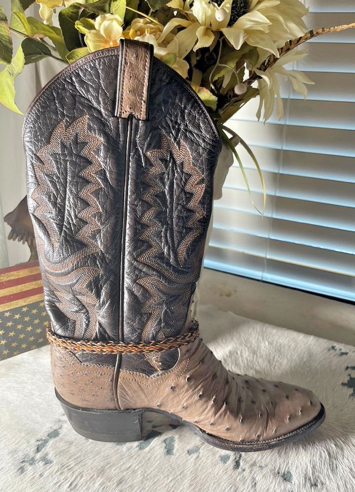 Western Boot Jewelry 15.5 x 3/8 in Horsehair Cowboy Adjustable Black Brown