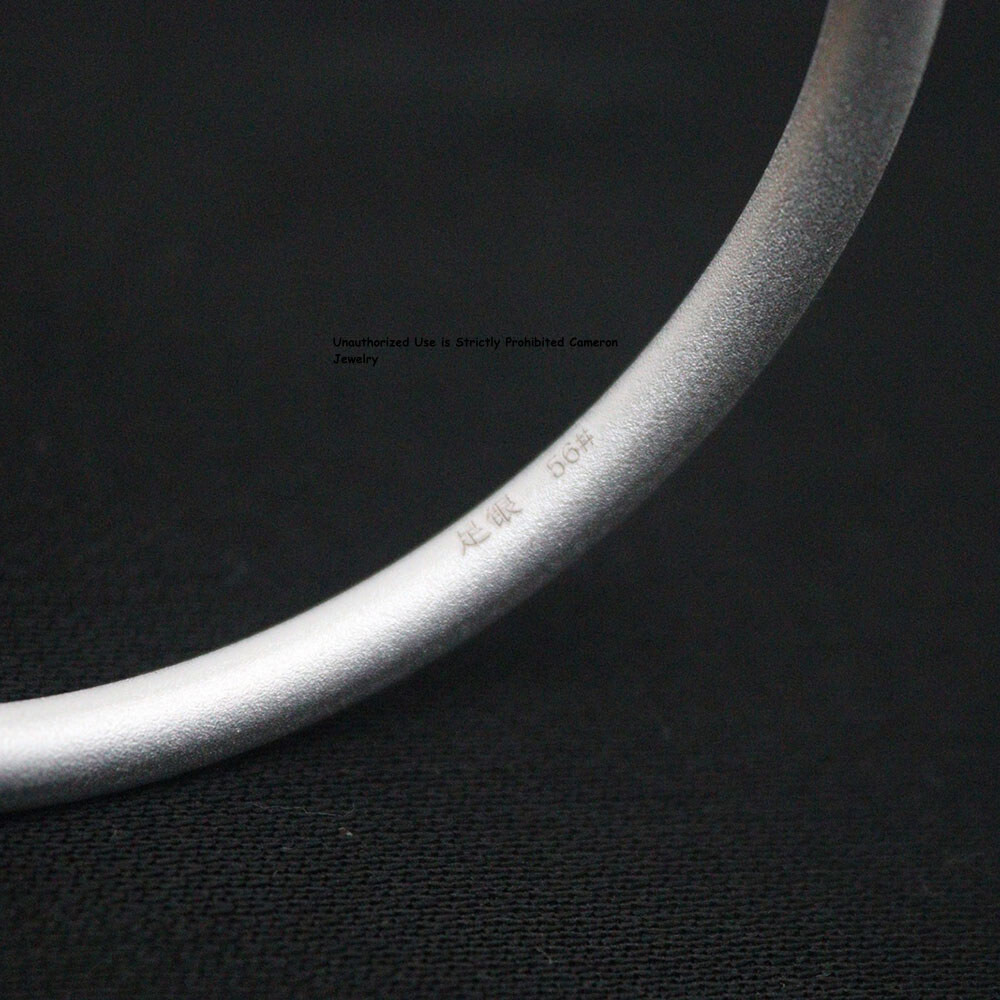 Pure S999 Fine Silver 999 Bracelet 4.5mm Round Dull Polish Bangle 31-32g 56mm
