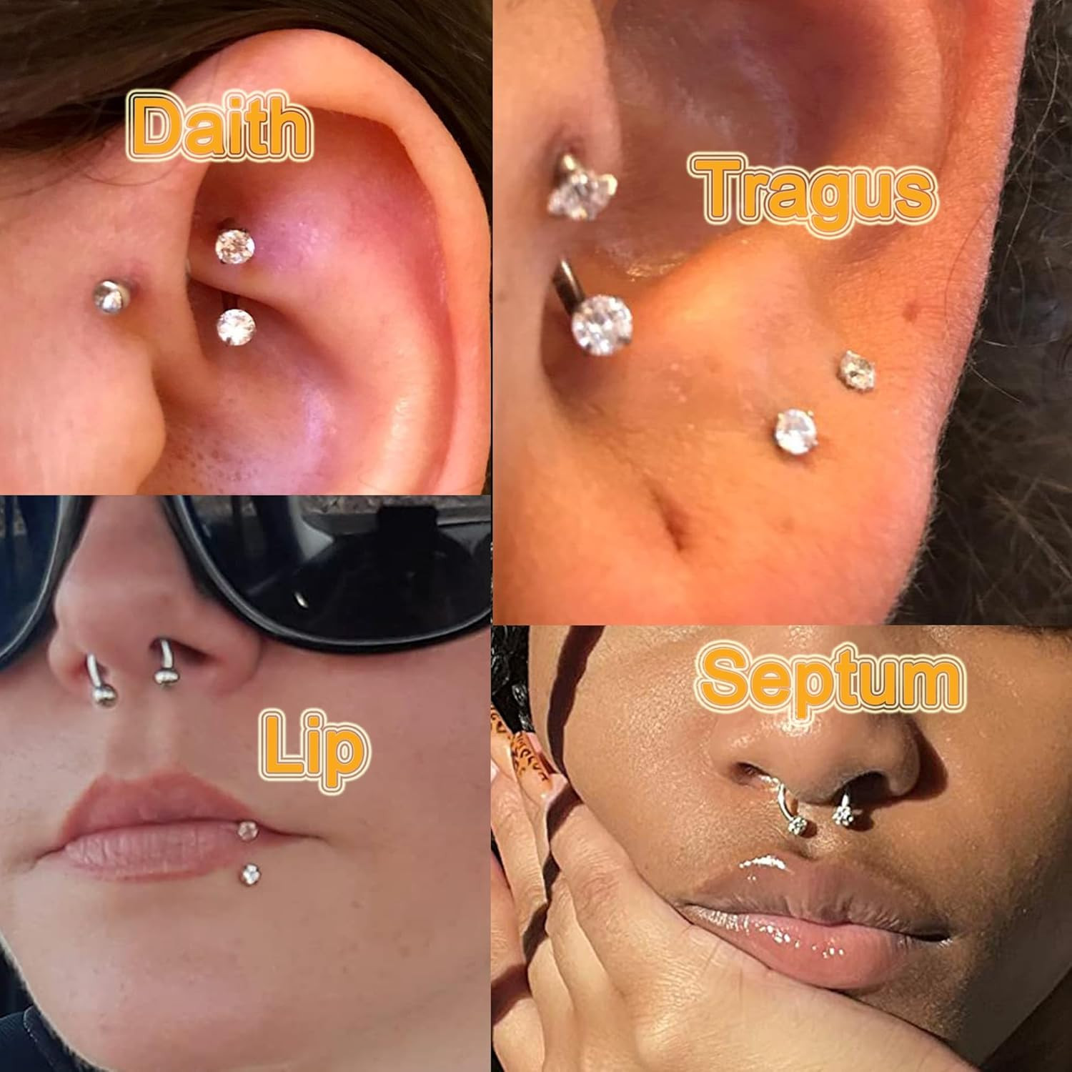 20G Nose Rings Hoops Nose Studs for Women Surgical Steel Hypoallergenic 20 Gauge