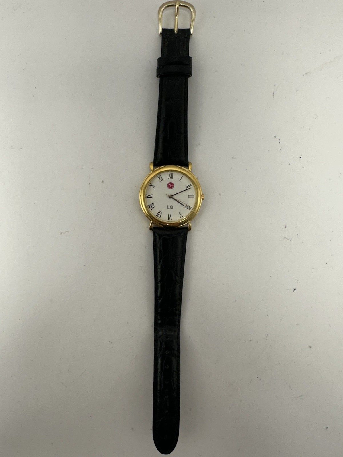 LG New Battery Analog Watch 33MM 7.25″ Leather Band 1995 Vintage Rare M35