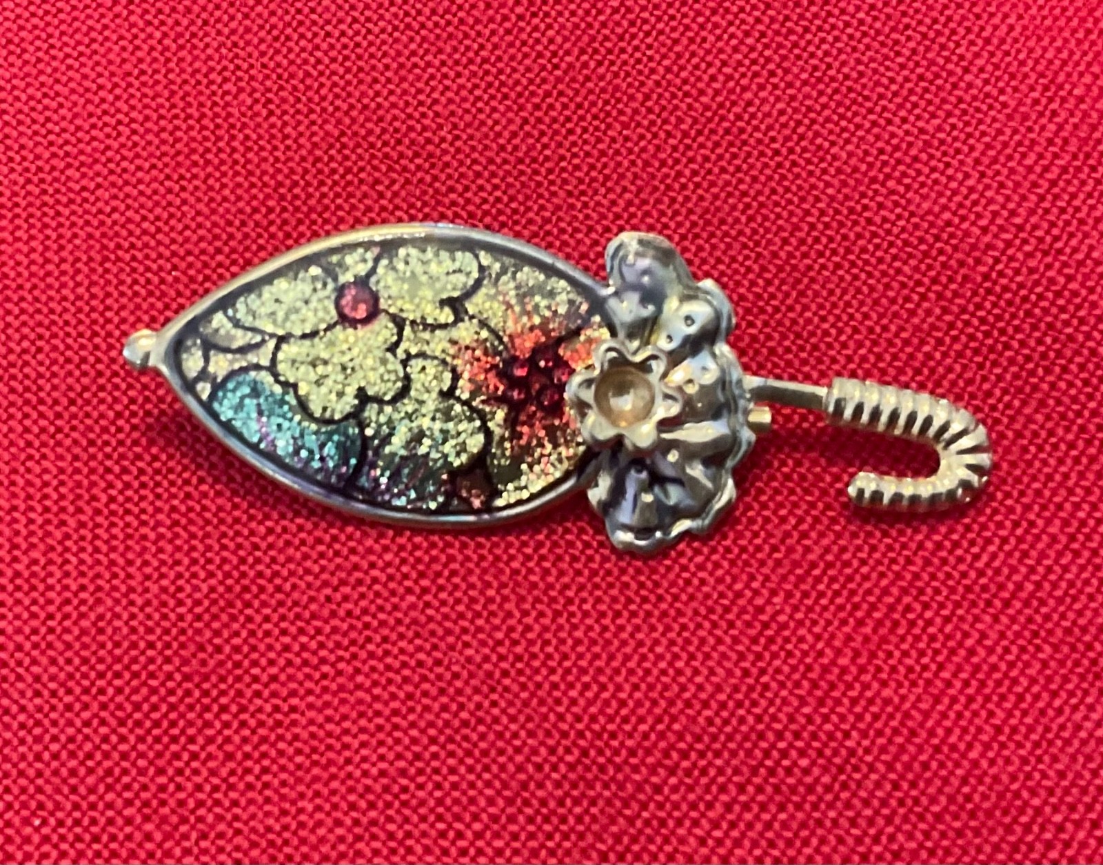 Umbrella brooch /PINS Victorian style Parasols Rinestones Lot of 4