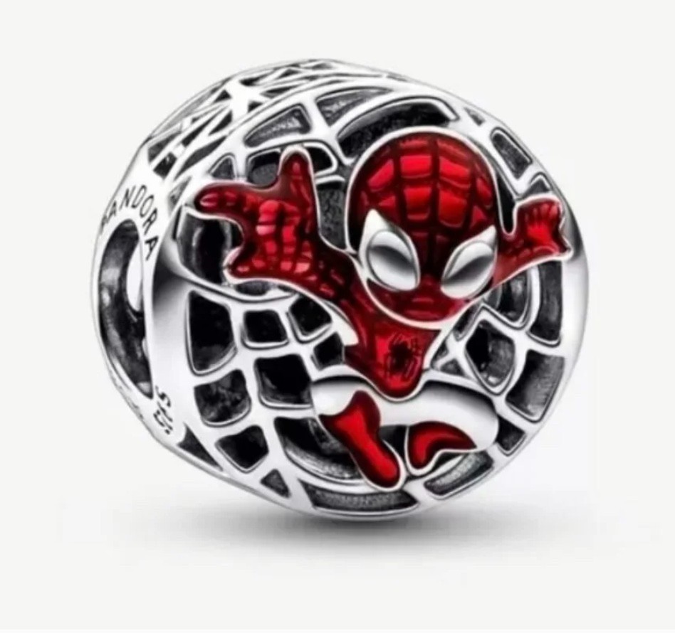 Authentic Pandora Marvel Spider-Man Soaring City Charm Sterling Silver New w Box
