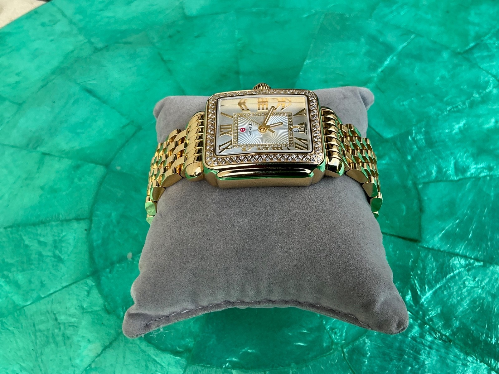 Michele Deco Madison Diamond 18K Yellow Gold-Plated Watch MW06T01B0018