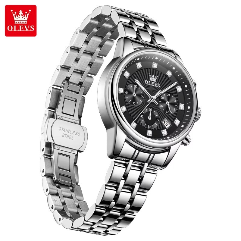 OLEVS Calendar Women’s Quartz Watch Waterproof Chronograph Wristwatch for Ladies
