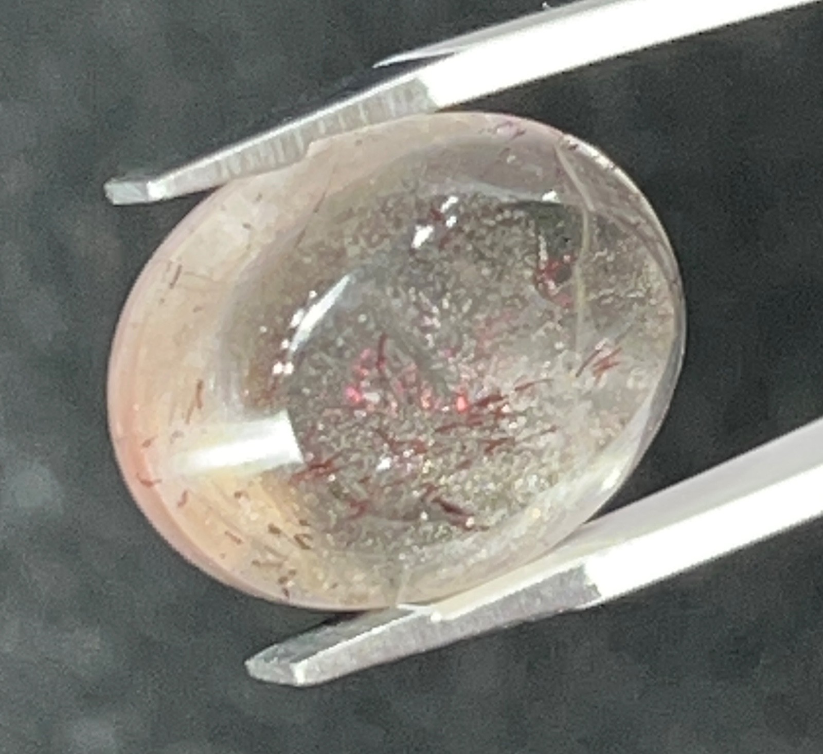 PFS-2 Pink Fire Quartz 9.25ct 15x12x7mm Brazil one mine worldwide