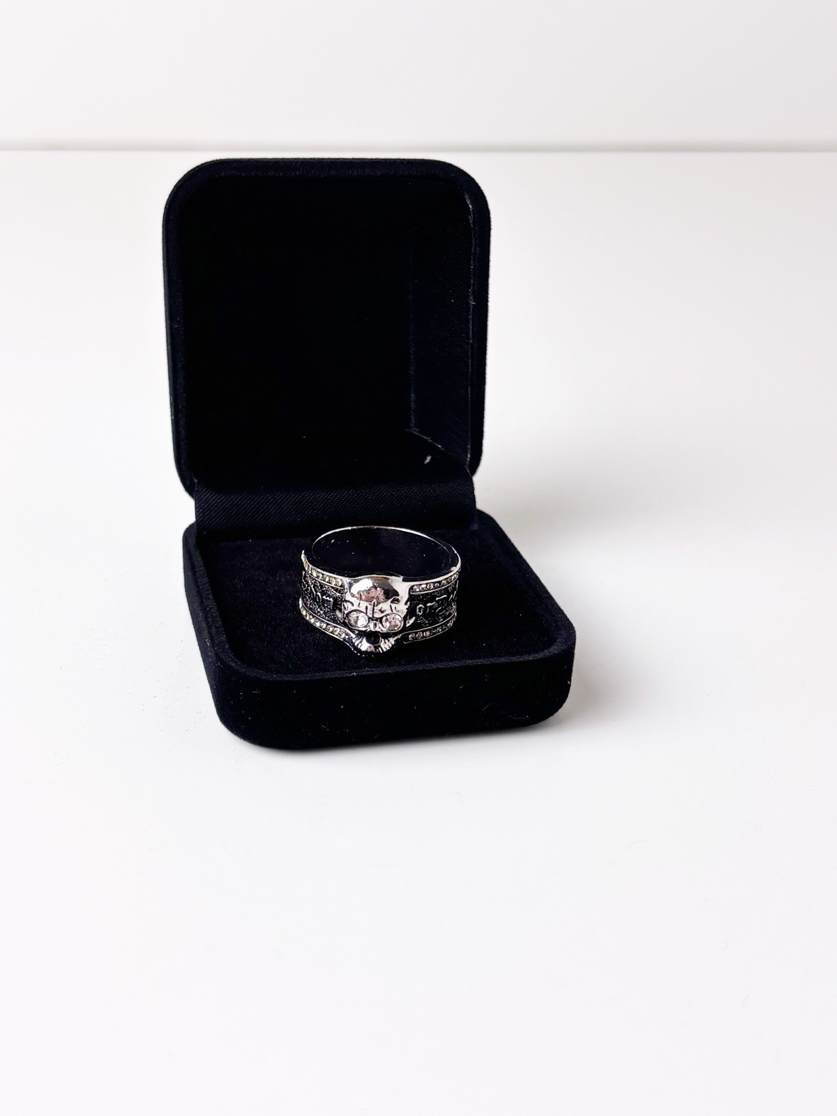 Men’s Skull Ring 925 Sterling Silver Freedom Or Death Liberation Men’s Size 12