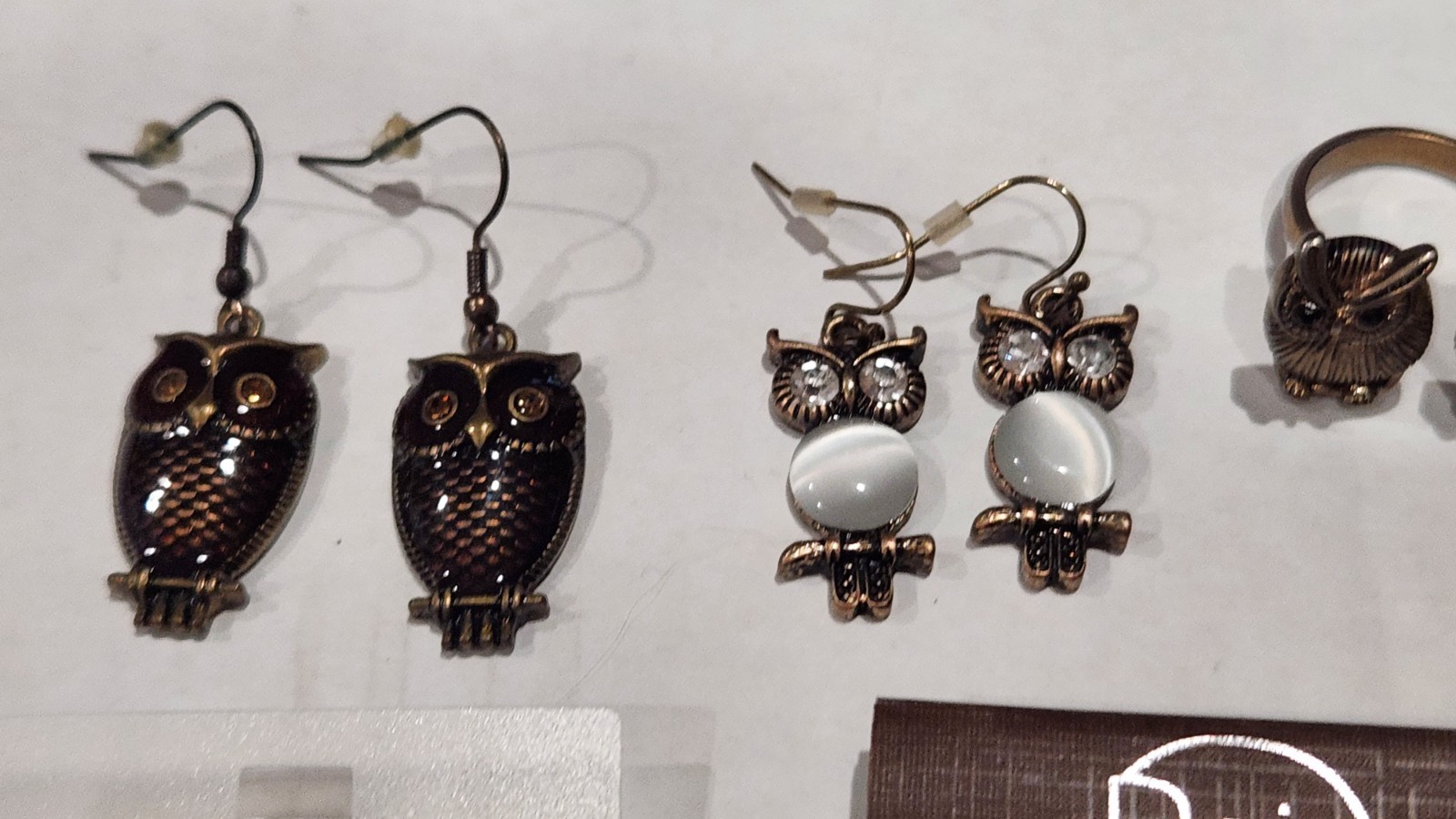 Huge Owl Jewelry Lot 16 Pc Earrings Bracelets Necklace Ring Set Kim Rogers Bass