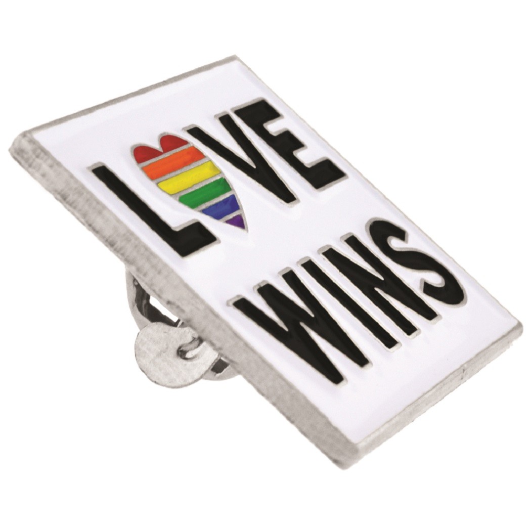 PinMart’s Gay Pride Rainbow Flag Love Wins LGBT Enamel Lapel Pin Set
