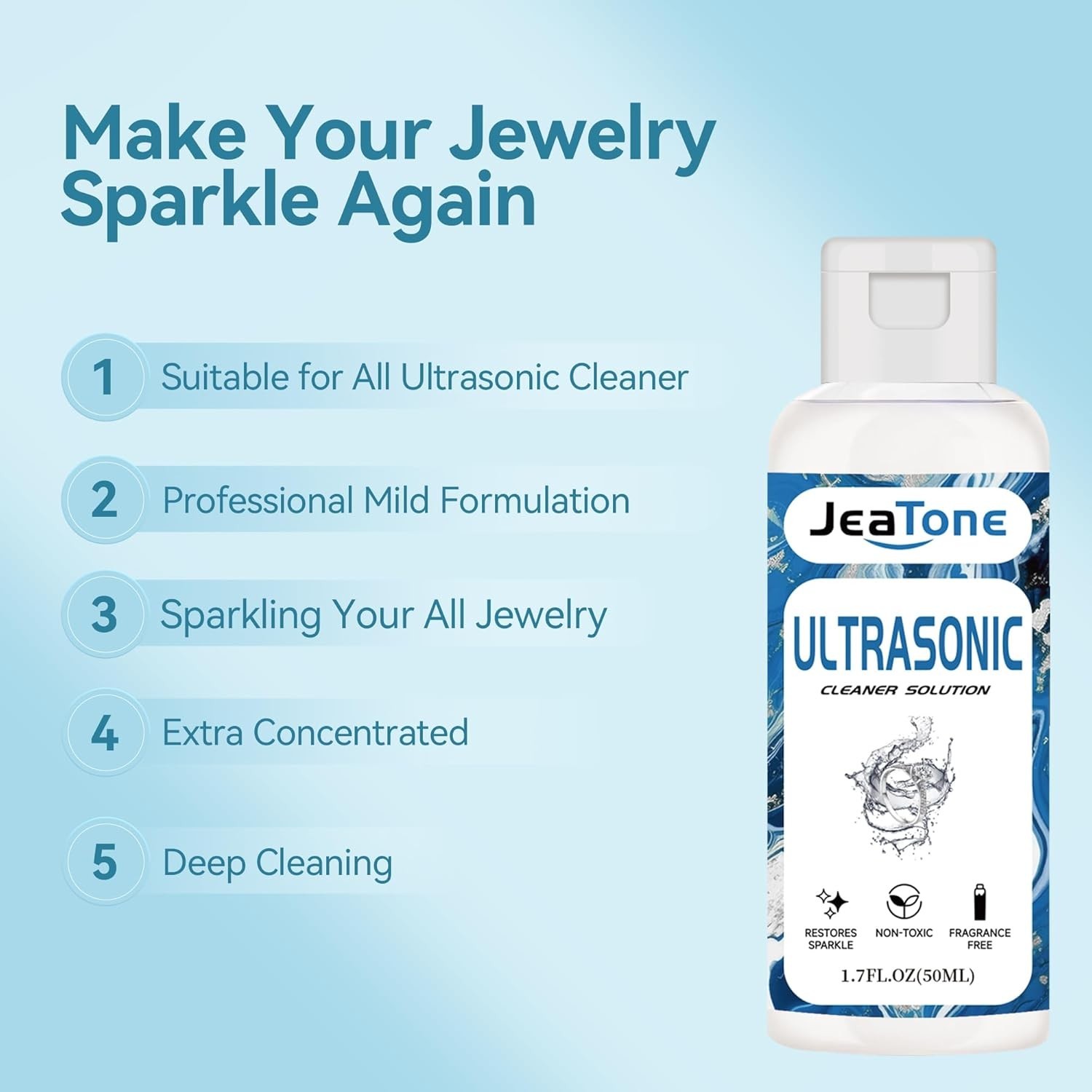 Ultrasonic Jewelry Cleaner Solution for Ultrasonic Cleaner Machine, Professional