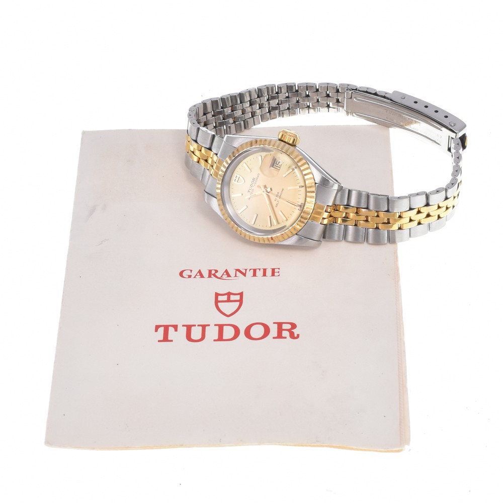 withpaper TUDOR Princess Oyster Date 92413 SS/YG Automatic Ladies Watch R#149272