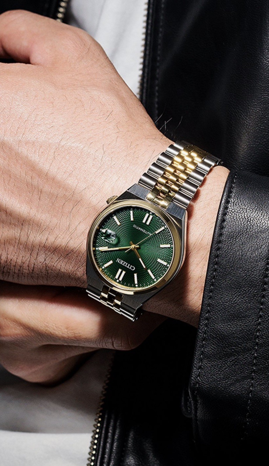 Citizen Tsuyosa 60 NK0024-54X Green Dial Two-Tone Automatic Sapphire Box New