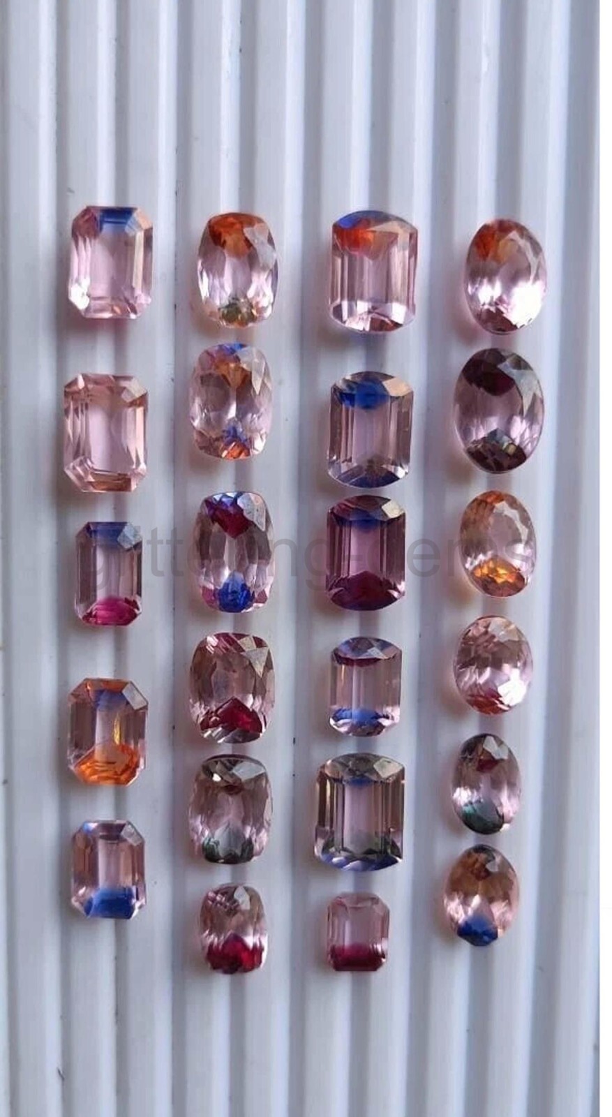 NATURAL BI-COLOR PITAMBARI SAPPHIRE MIX CUT 49CT LOT IGL LOOSE GEMSTONE 5AIW