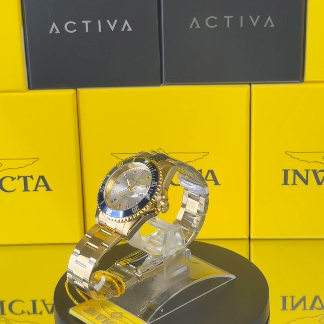 Invicta Pro Diver Men 40 mm Stainless Steel Gold Silver Dial Pc32 Watch – 40mm