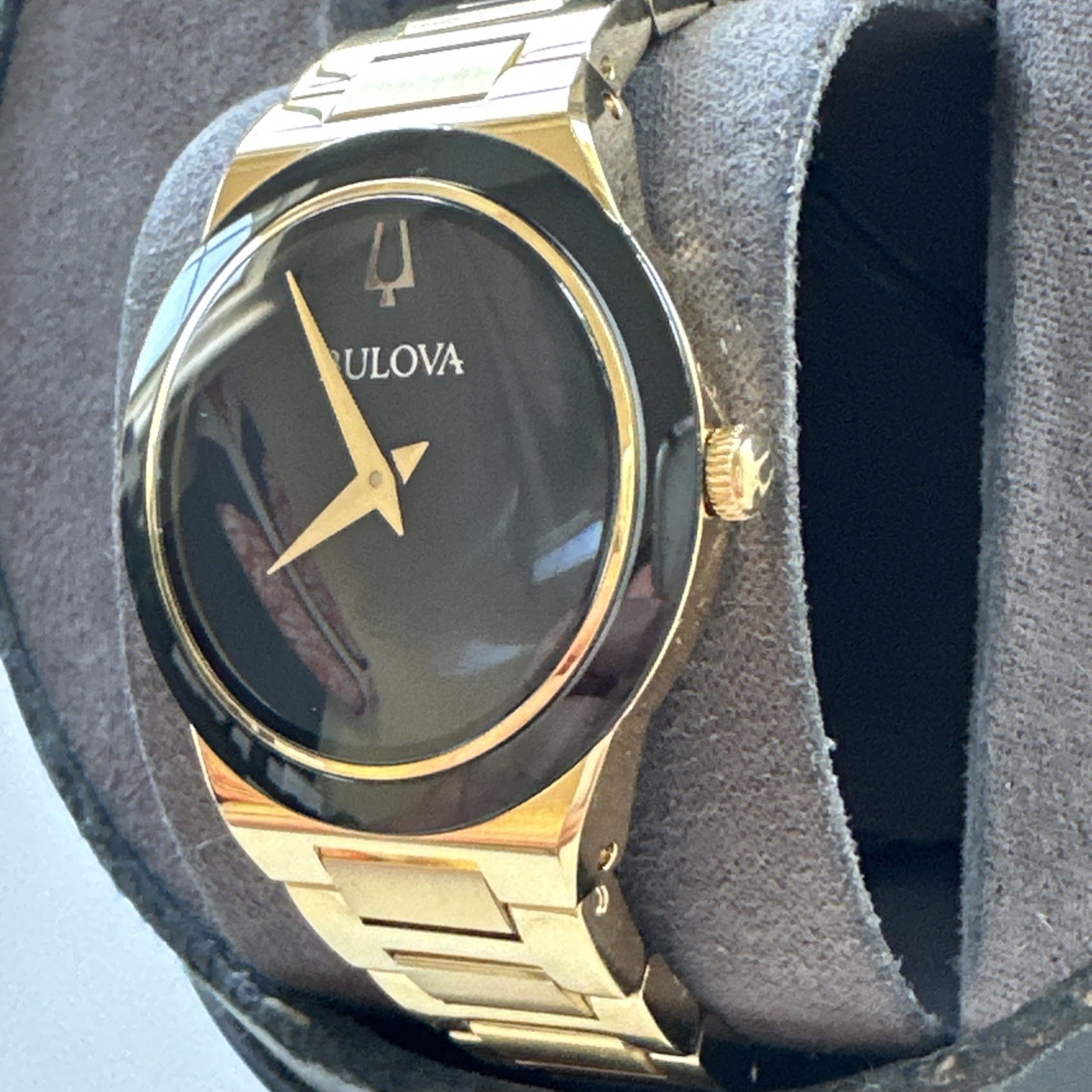 Bulova Men’s Modern Slim Movement Quartz Gold Stainless Steel Watch 41 MM 97A183